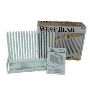 West Bend Bread Slicing Guide Collapsible Sides 1-2 lb Loaves 6600X w/Box